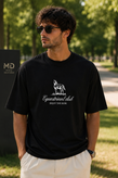 تیشرت مردانه لش مشکی باکسی مدل Equestrian Club