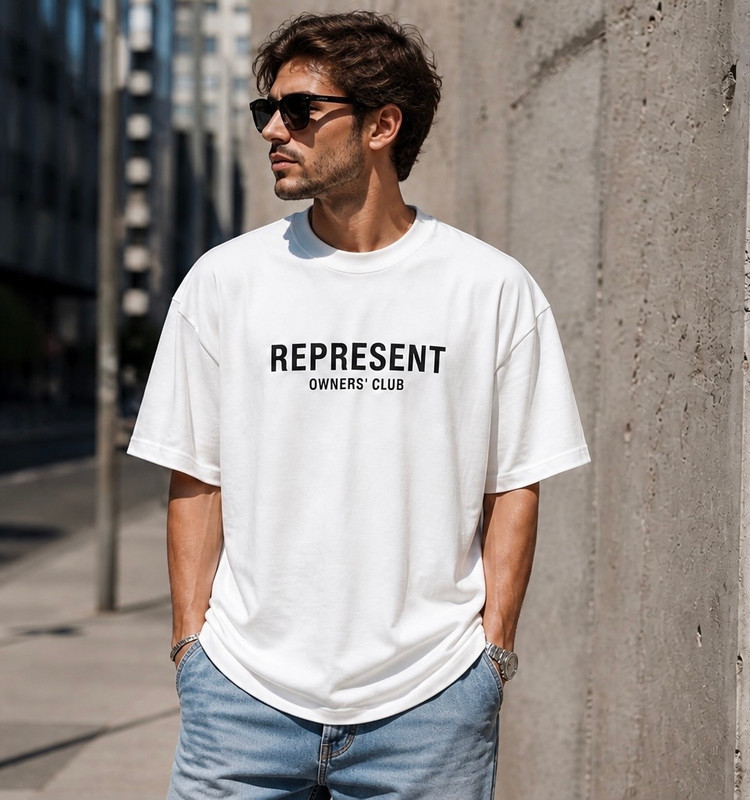 تیشرت لش مردانه REPRESENT OWNERS’ CLUB سفید