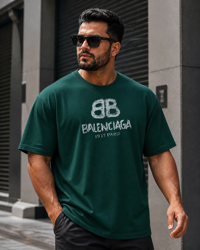 تیشرت اورسایز بالنسیاگا (Balenciaga) رنگ سبز