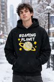 هودی زنانه و مردانه وارداتی مشکی طرح Roaming Planet - کد۱۸