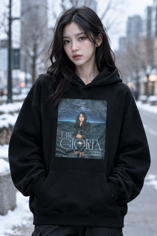 هودی اسپرت زنانه و مردانه طرح گرافیکی I AM GLORIA-کد23